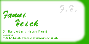 fanni heich business card